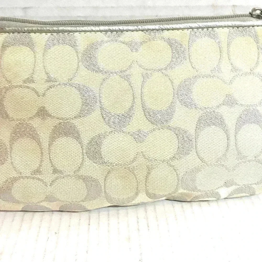 Coach CC signature print canvas wristlet bag